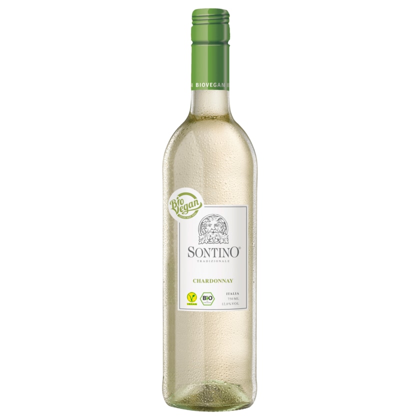 Sontino Weißwein Chardonnay Biowein Vegan halbtrocken 0,75l